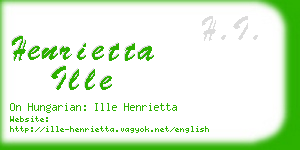 henrietta ille business card